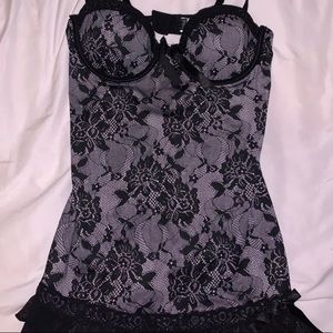 Rampage purple black lace camisole